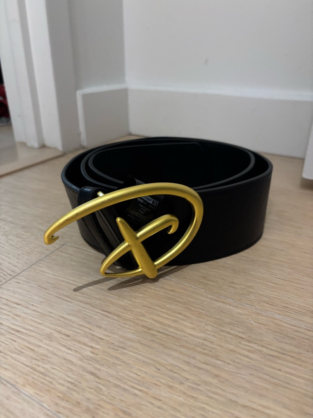 Buckle-Down Black Belt with Gold Signature Buckle